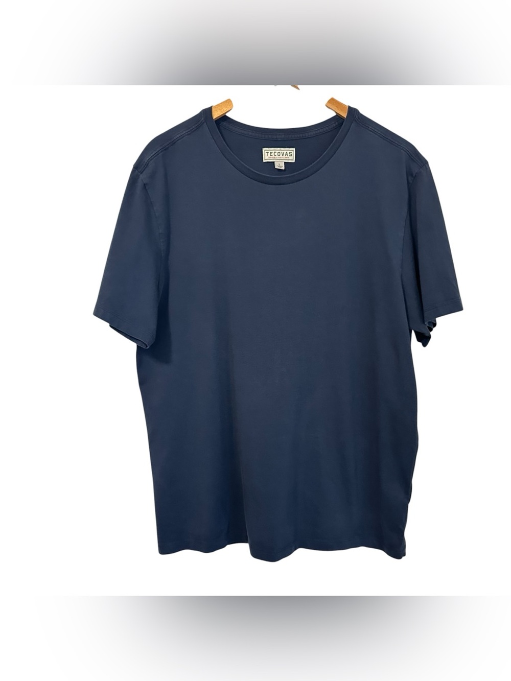 Tecovas Mens Short Sleeve 100% Pima Cotton T Shirt Sz Large Blue Basic Cowboy